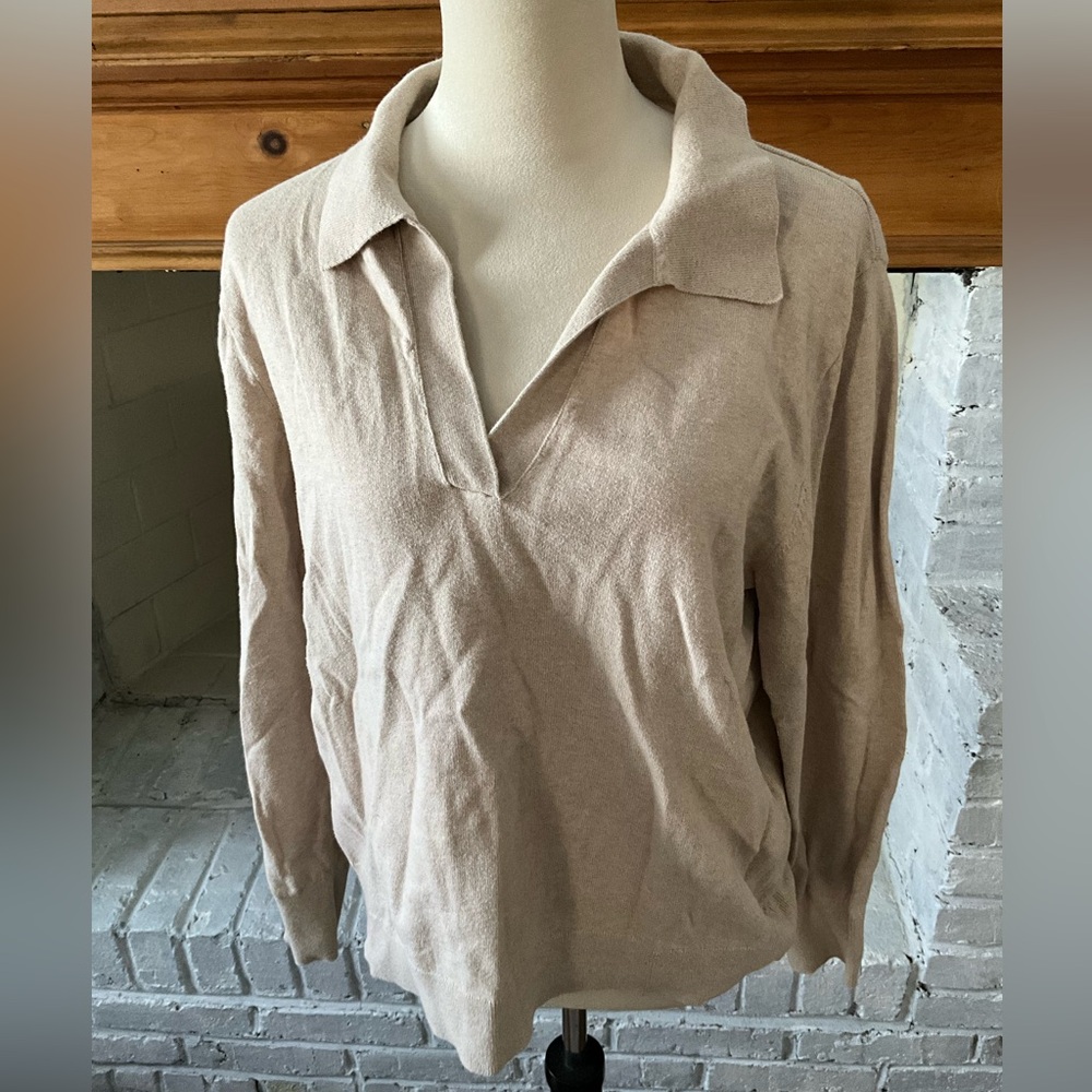 J. Crew Cashmere Blend Sweater in Cream